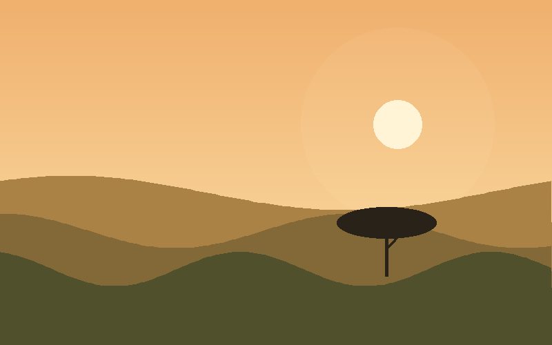 Golden Serengeti plains at sunset